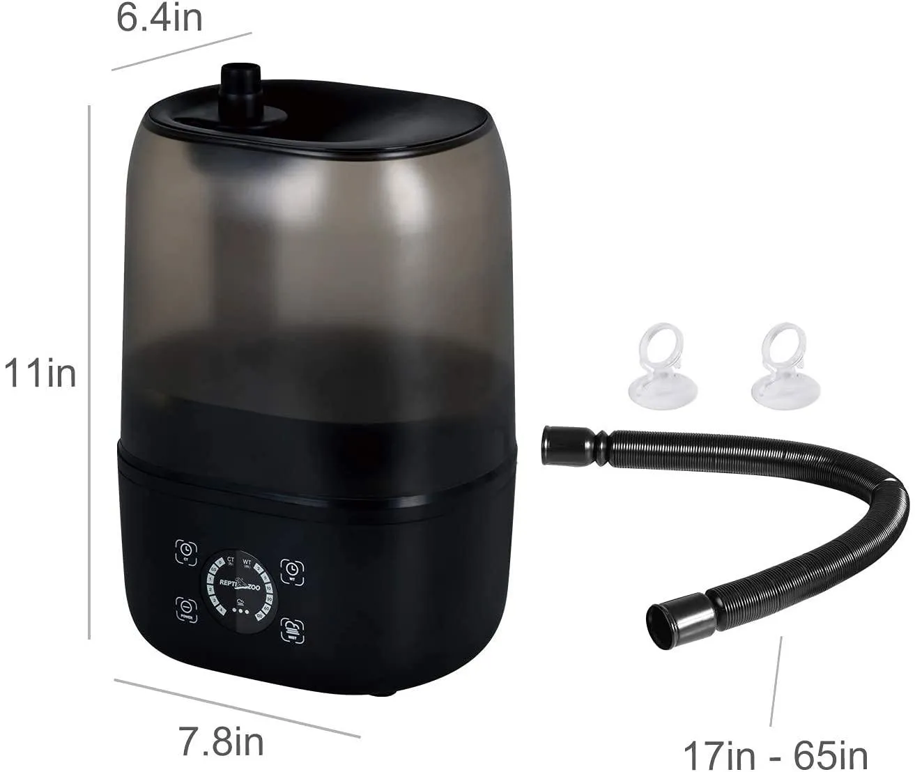 4L Reptile Fogger Mister for Reptile Terrariums， Humidifier Digital Tank Timing Terrarium Humidifier Smart Touch Screen Mister TF03