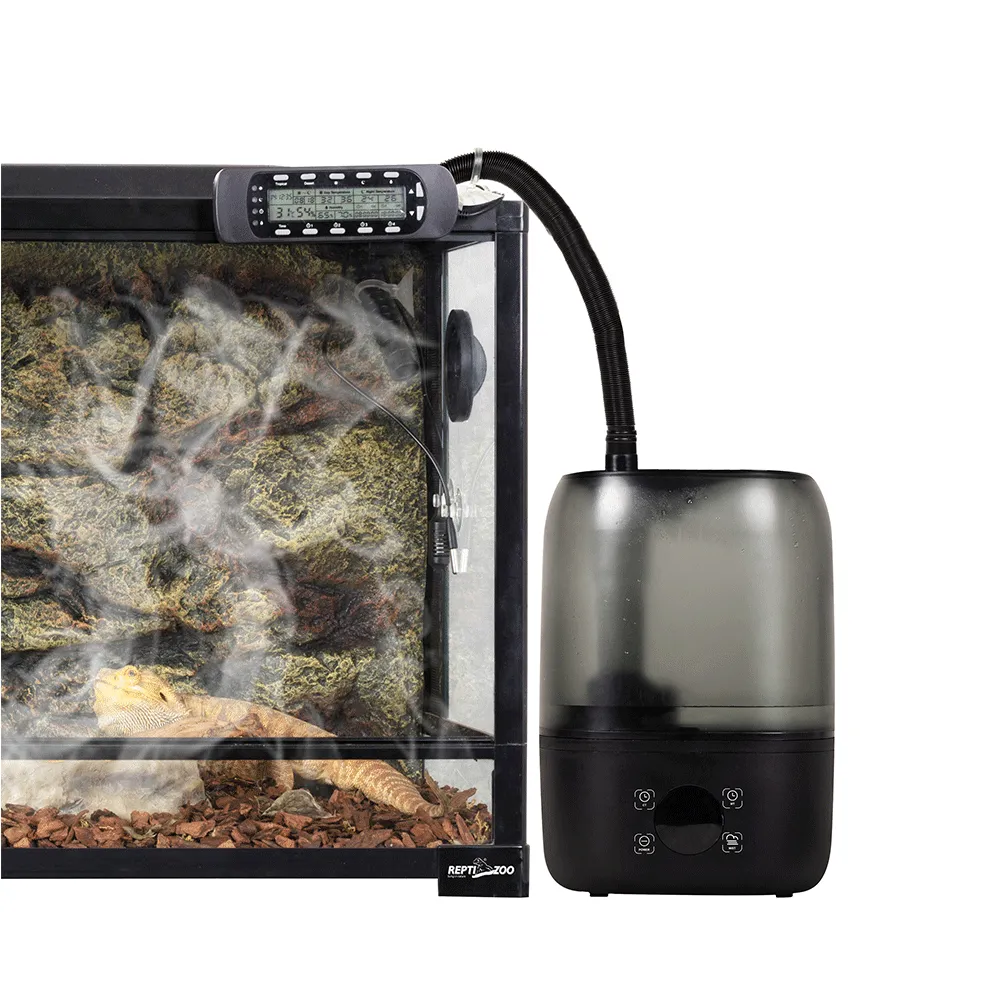 4L Reptile Fogger Mister for Reptile Terrariums， Humidifier Digital Tank Timing Terrarium Humidifier Smart Touch Screen Mister TF03