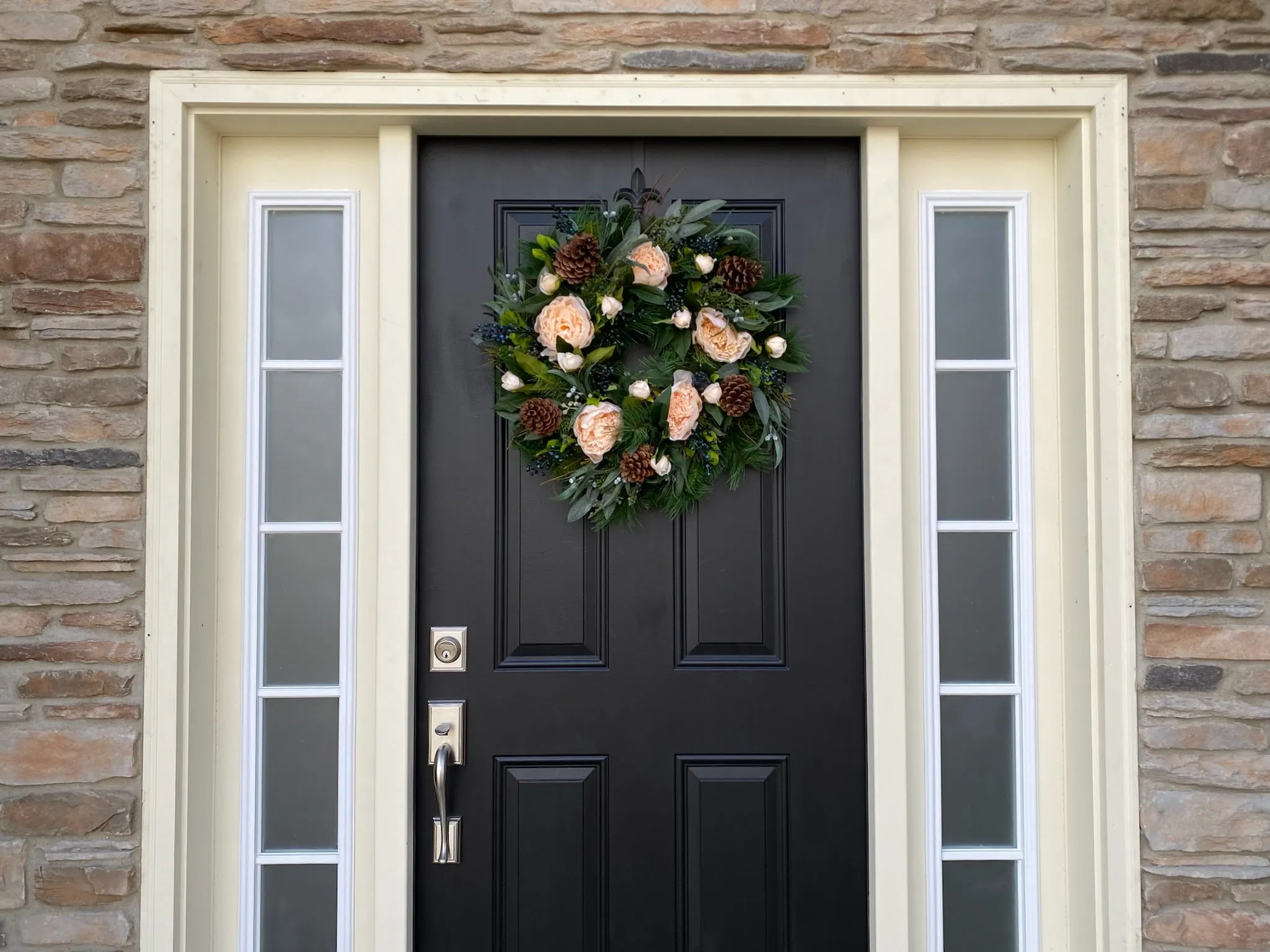 Blue Christmas Winter Wreath