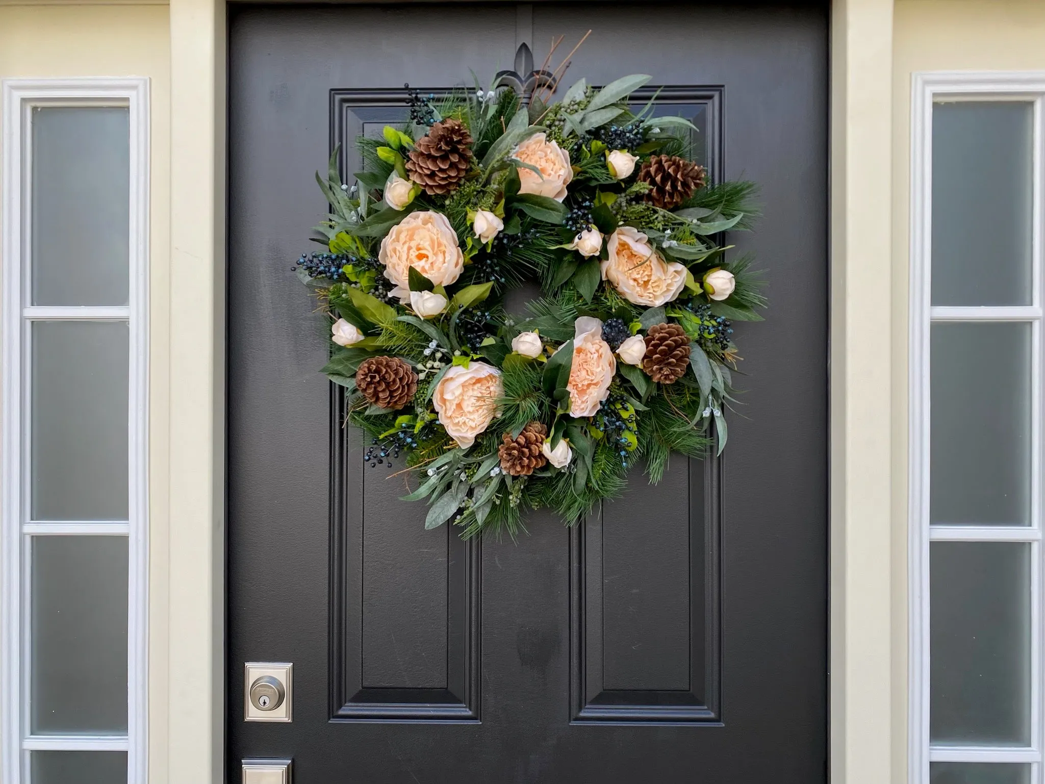 Blue Christmas Winter Wreath