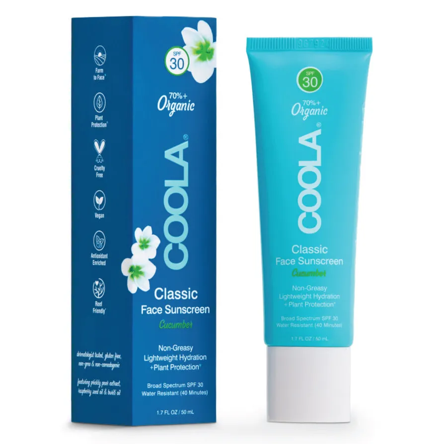 Coola Organic Cucumber Face Sunscreen Lotion- SPF 30
