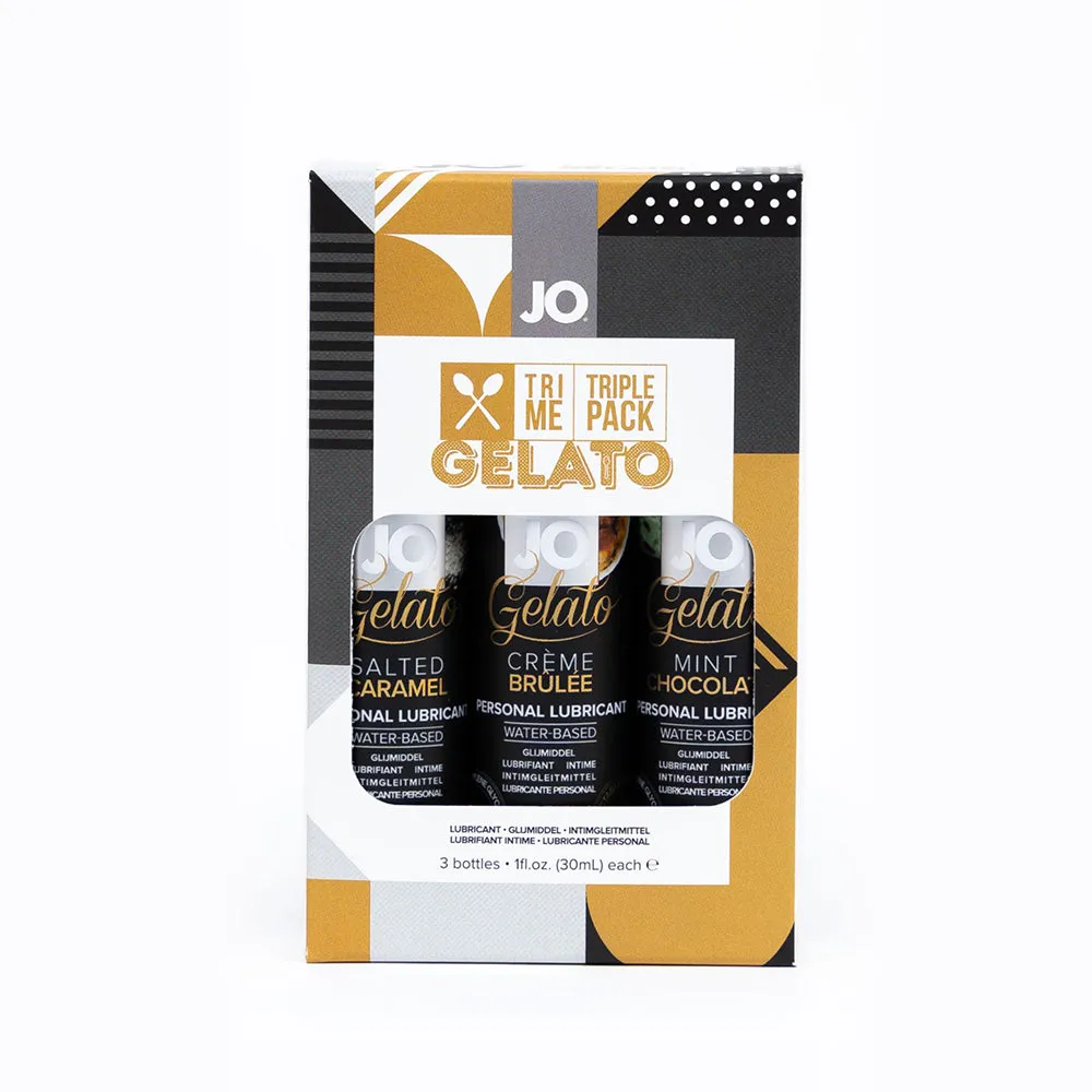 JO Tri Me Triple Pack Gelato Flavored Water-Based Lubricant 3-Pack