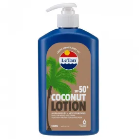 Le Tan Coconut Sunscreen Lotion SPF 50  500ml