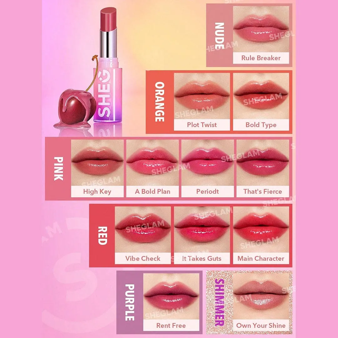 SHEGLAM Mirror Kiss High-Shine Lipstick