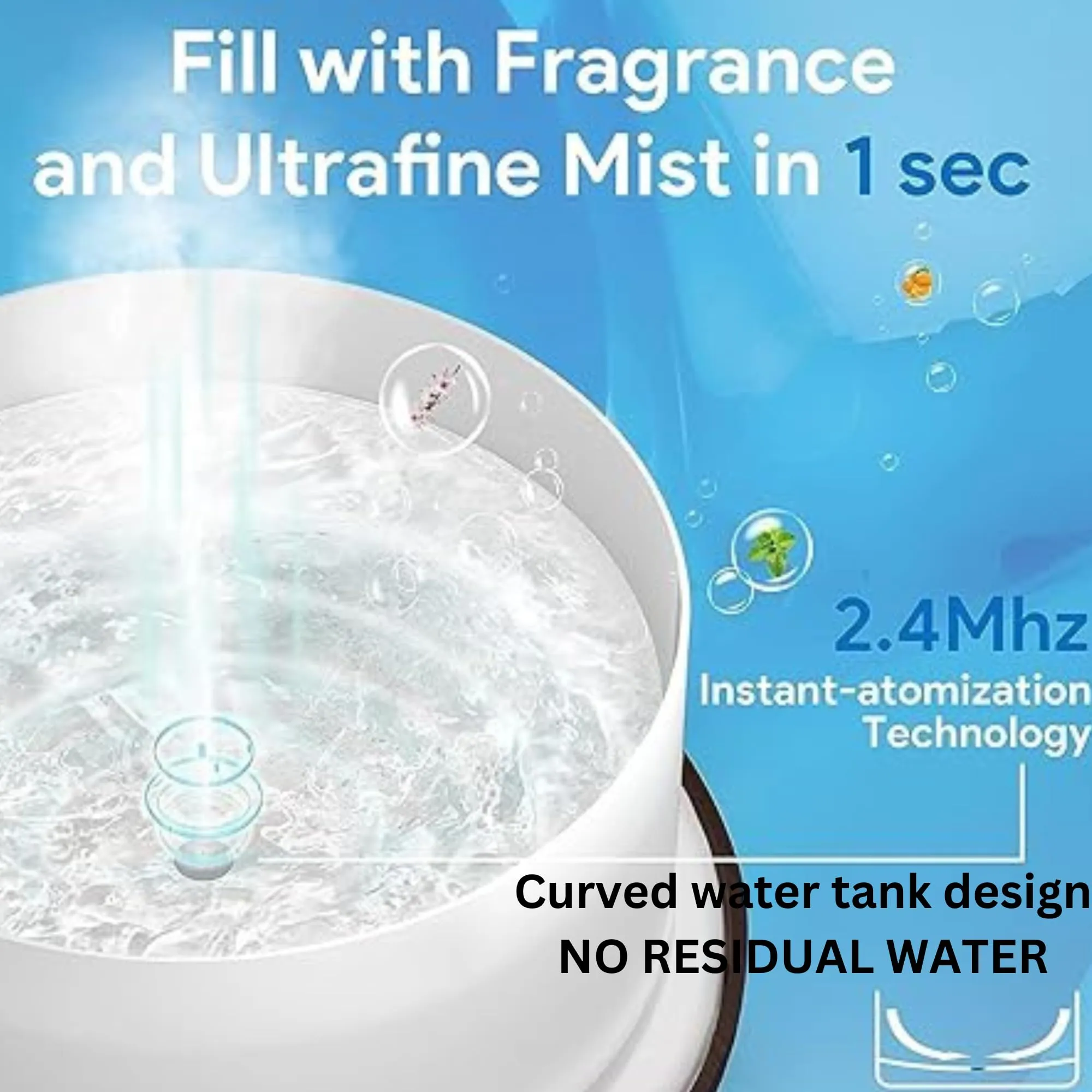 Ssanvi 500ml Premium, Essential Oil Diffuser, 5 in 1 Ultrasonic Aromatherapy Fragrant Oil Humidifier Vaporizer, Timer&Auto-Off Safety Switch-Black